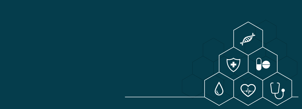 Medical distribution illustration with pharmaceutical and healthcare symbols